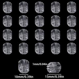 15x10mm contas de cristal acrílico facetadas cilindro transparente espaçador de vidro contas soltas para fazer jóias diy pulseira brincos acessórios - Image 3