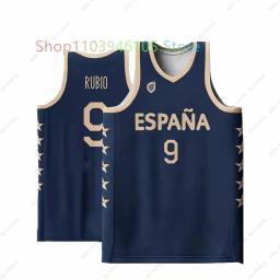 Camisas de basquete masculinas e femininas da Espanha, camisas de treinamento esportivo extragrandes, camisa sem mangas, tops de secagem rápida, fãs, crianças, novos - Image 6