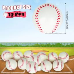 Mini Bolas Esportivas para Crianças e Adultos, Bolas Antiestresse, Bolas de Espuma, Bola de Estresse, Softball, Futebol, Adultos, Pacote de 12 - Image 2