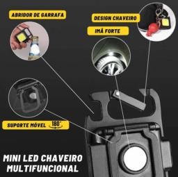 Mini Lanterna Com led Portátil/USB Recarregável 3 Modos De Luz Lanternas De Chaveiro E Abridor De Garrafas/De Emergência - Image 5