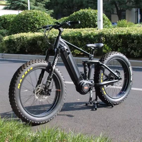 Bafang G510 Bicicleta Elétrica Ultra Mountain Bike 1000W 48V 26in Suspensão Total Longo Alcance