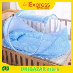 Berço Tenda Cercadinho Mosquiteiro de Poliéster Bebê Neném 108X60Cm Portátil Proteção de Mosquitos Pernilongos Insetos Dengue - Image 1