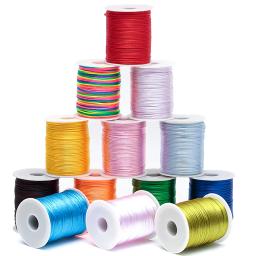 Cabo De Cetim De Nylon Para Artesanato De Linha De Jóias, Linha De Nó Chinês, Pulseira Forte Trançada, Cetim De Seda Macramé, Corda Da Cauda De Rato, Rolo De 1.5mm - Image 5