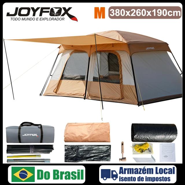 Joyfox Barraca de Camping 12-16 Pessoas Impermeável Família Resistente com Varanda e Divisória