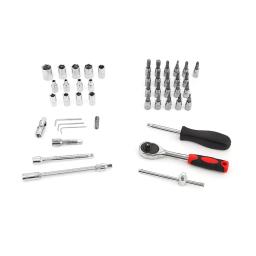 Kit De Ferramentas 46 Peças Jogo De Soquetes Chave Catraca Reversível Com Maleta Jogo De Ferramentas Completo - Image 4