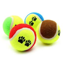 Conjunto com 3 bolinhas de brincar cães e gatos Brinquedos interativos divertidos para pet Bolinha de tenis colorida - Image 4