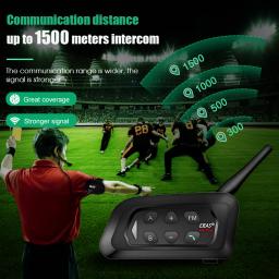 Ejeas v4c plus v6c 3 usuários futebol árbitro interfone fone de ouvido 1200m duplex completo bluetooth fone de ouvido futebol conferência interfone - Image 3