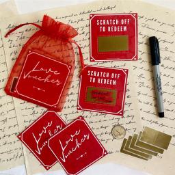 Cartões raspadinhas para aniversário, ingressos para o dia dos namorados, nota amor, diversão romântica, presente DIY, presente de aniversário, voucher de casais, 10 peças - Image 1