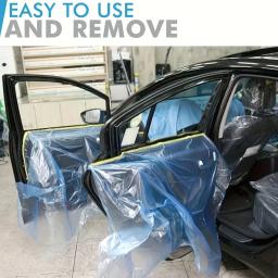 Filme de mascaramento pré-gravado, plástico, fita automotiva dos pintores para a pintura, Sheting do pano da gota, nenhum resíduo, 3 5 10 Rolls, 82ft - Image 5