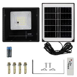 Refletor Solar Led Holofote 60w Placa Bateria Prova Dágua - Image 2