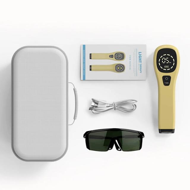 Terapia a Laser Frio para Animais de Estimação com Dispositivo de Luz Vermelha para Alívio da Dor em Cães, Gatos e Cavalos - 2x808nm