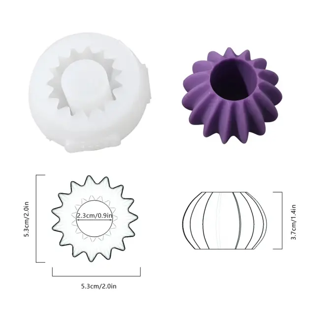 Moldes Geométricos Empilháveis de Silicone para Velas Perfumadas - Conjunto com 9 Peças de 2,2 cm para Decoração de Casa