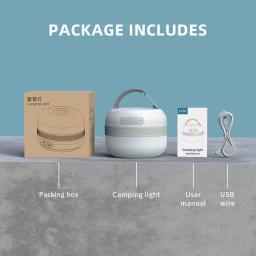 Recarregável LED Camping Lanterna, lanterna com ímã, luminária, luz de emergência portátil, ao ar livre, 230 horas, novo - Image 4