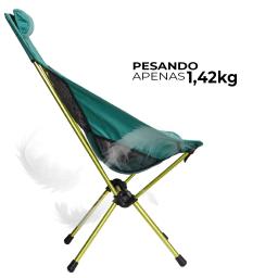 Cadeira Articulada Grande Dobrável  Em Alumínio Ultraleve Costas Altas Travesseiro Ar Livre Camping Bask 150kg - Image 6