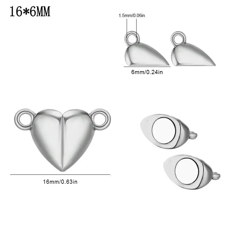 Fechos magnéticos de cobre para acessórios de jóias DIY, contas banhadas a ouro e prata, conectores finais para colar e pulseira, 5 conjuntos por lote - Image 1