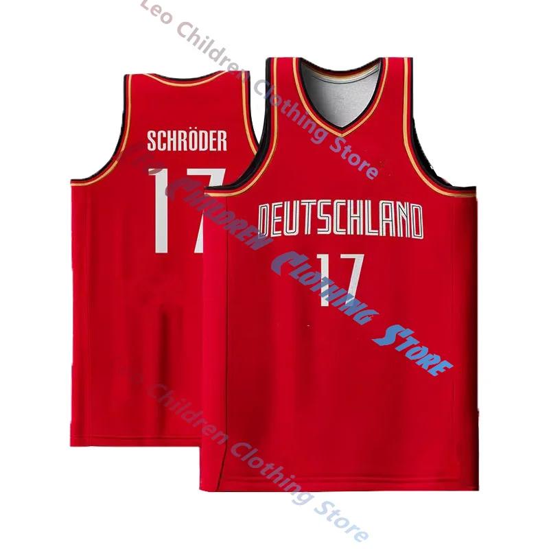 Camisa de basquete alemã respirável para crianças, colete sem mangas para meninos, tops esportivos de treinamento para homens e mulheres, verão, 2024 - Image 1