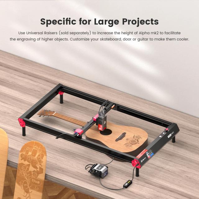 Alpha MK2 Cortador e Gravador a Laser Profissional 20W 400x850mm
