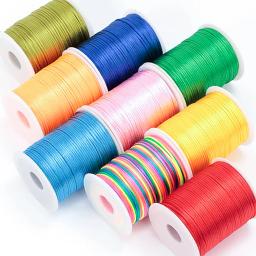 Cabo De Cetim De Nylon Para Artesanato De Linha De Jóias, Linha De Nó Chinês, Pulseira Forte Trançada, Cetim De Seda Macramé, Corda Da Cauda De Rato, Rolo De 1.5mm - Image 6