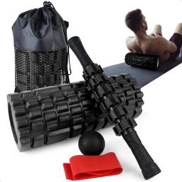Kit Completo 4x1 Lorben Rolo de Massagem Bastão Miosfascial Bola Lacrosse Faixa Elástica Band Bolsa GT6320 - Image 2