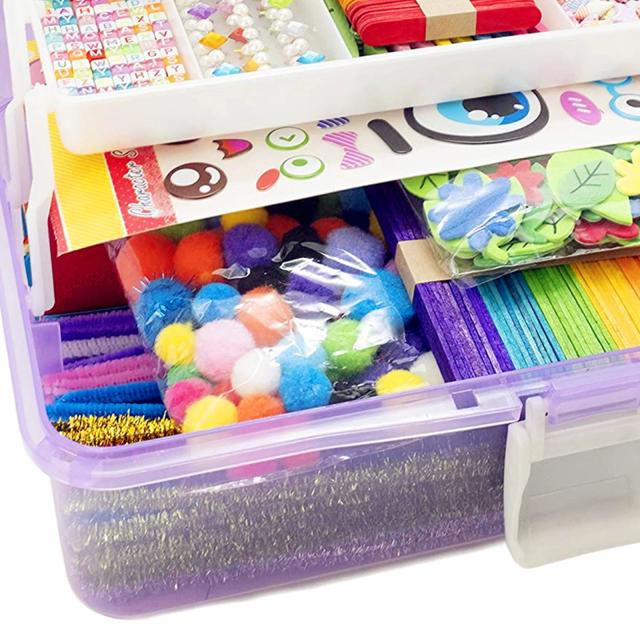 Kit de Artesanato Portátil para Crianças: Criatividade em 3 Camadas para Meninos e Meninas