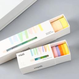 Conjunto de fitas Washi cor pastel, Fitas adesivas, Adesivos de decoração para diário, Presente do livro, DIY, básico, F362, 7,5mm, 15mm, 12pcs - Image 5