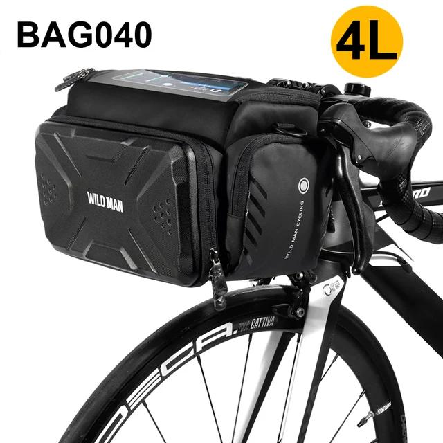 Bolsa à Prova D'Água Wild Man com Grande Capacidade para Bicicletas - Acessórios para Guidão e Tubo Dianteiro para Ciclismo MTB