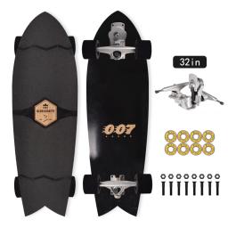 Prancha de Surf Suave para Surf e Surf, Land Surf Skate Board, Fish Boards, Longboard, S7 P7, Dual Steering, 32in - Image 4