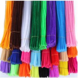 Chenille Stem Pipe Cleaners para Crianças, Brinquedos Criativos, Material Artesanal, Tiras De Pelúcia, DIY, Brinquedos do Jardim de Infância, 100Pcs - Image 5