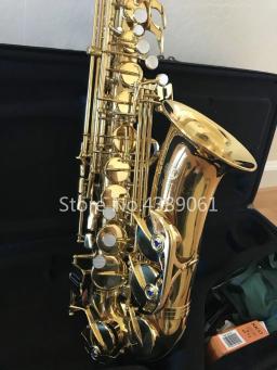 Jupiter segundo-saxofone de laca dourada, instrumento musical reto de laca dourada, com estojo e acessórios - Image 5