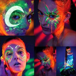 Pintura em pó fluorescente do pigmento luminoso para fontes da arte do prego 13 cores do brilho da pintura acrílica no ouro escuro - Image 4