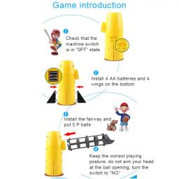Máquina de arremesso de beisebol do sel quente brinquedos conjunto crianças treinamento esporte ao ar livre jarro t bola batting equipamento prática com 5 bola - Image 2