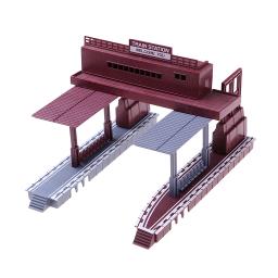 1:87 estação de trem paisagem modelo de plataforma escala ho layout ferroviário - Image 2