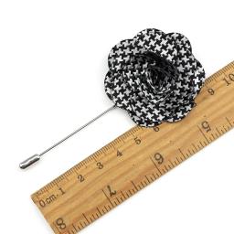 25 cores broches masculinos feitos à mão tecido floral lapela pino moda boutonniere dot pétala vara festa de casamento melhor homem acessórios - Image 4