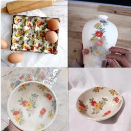 Arte De Cerâmica Papel De Flor Colorido, Papel De Transferência De Cerâmica Underglaze, decalque De Porcelana De Alta Temperatura, 2Pcs por Conjunto - Image 4