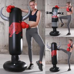 1.2m/1.6m saco de boxe inflável crianças adulto tumbler pé saco de areia treinamento de fitness saco de boxe pvc engrossar pilar de boxe - Image 5