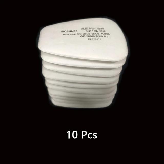 Máscara Respiratória 3M 6200/7502/6800 com Filtro à Prova de Poeira e Algodão Substituível para Proteção Química e Pintura - Pacotes de 10 e 50 Peças