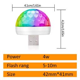 Mini luz de discoteca usb, lâmpada led mágica ativada por som, atmosfera de luz para palco, iluminação para casa, festa de aniversário, festa - Image 6