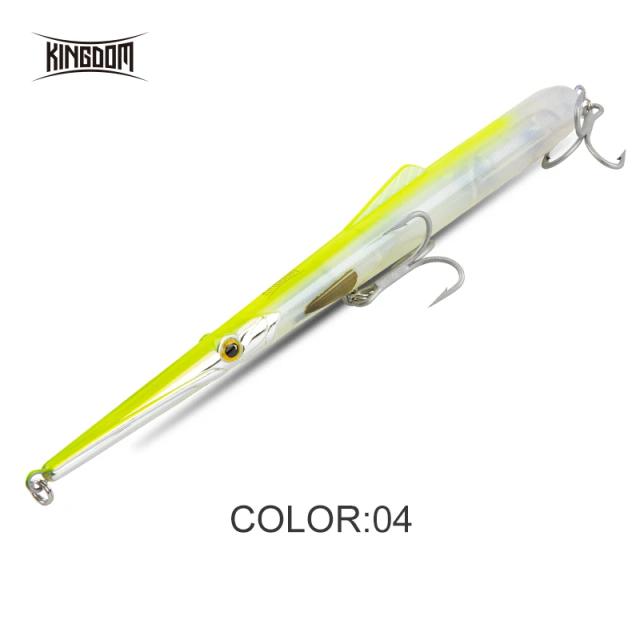 Kingdom Iscas de Pesca Lápis Artificial Longa Fundição 11g-40g