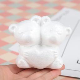 1pc branco modelagem poliestireno isopor espuma urso artesanato bolas para diy natal festa de casamento decoração suprimentos presentes - Image 4