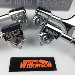 Wilkinson-afinador de guitarra baixo elétrico, cabeças de máquina, ajuste, pinos, engrenagem aberta, wjb-750, cromo, prata (sem embalagem) - Image 4