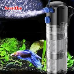 3 em 1 aquário filtro do tanque de peixes filtro para aquário bomba de ar do aquário aumento de oxigênio de ar aquário filtro interno bomba de água - Image 1