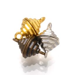 Fecho magnético da torre, conector banhado a ouro e prata, acessórios para fazer jóias, fecho magnético, 1 peça - Image 1