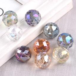 Colorido Banhado Contas De Vidro De Cristal, Grande, Redondo, Facetada, Solto, Fazer Jóias, Artesanato de DIY, Descobertas, 5Pcs, 20mm - Image 1