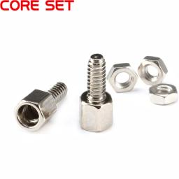 Parafusos de espaçamento de cabeça sextavada e porca, D-Sub VGA, DB9, DB15, DB25, RS232, COM Serial Connector, 5mm + 7mm, 100 Conjuntos - Image 1