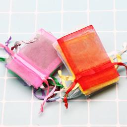 Bolsa para presente e embalagem de joias, 50 unidades, em organza, doces, festa de casamento, lembranças, bolsas personalizáveis, presente, sacolas - Image 4