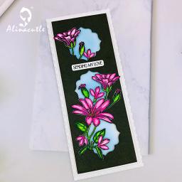 Borracha Transparente Selos De Silicone, Selos Claros, Folhas De Flores Floral, DIY Cartão Scrapbooking, Artesanato De Papel, Alinacute - Image 3
