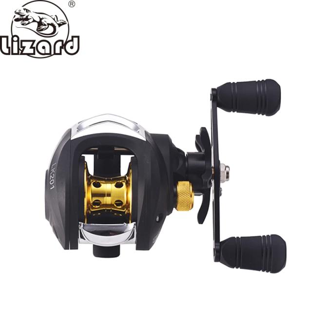 LIZARD Carretel de Pesca LK201 Ouro Preto 17+1 BB 7.2:1