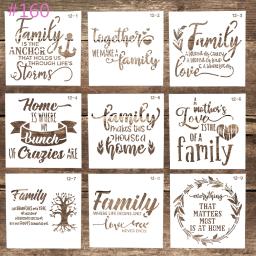 15 cm diy artesanato estêncil de fundo em camadas para pintura de parede scrapbooking carimbo álbum decorativo gravando cartões de papel - Image 1