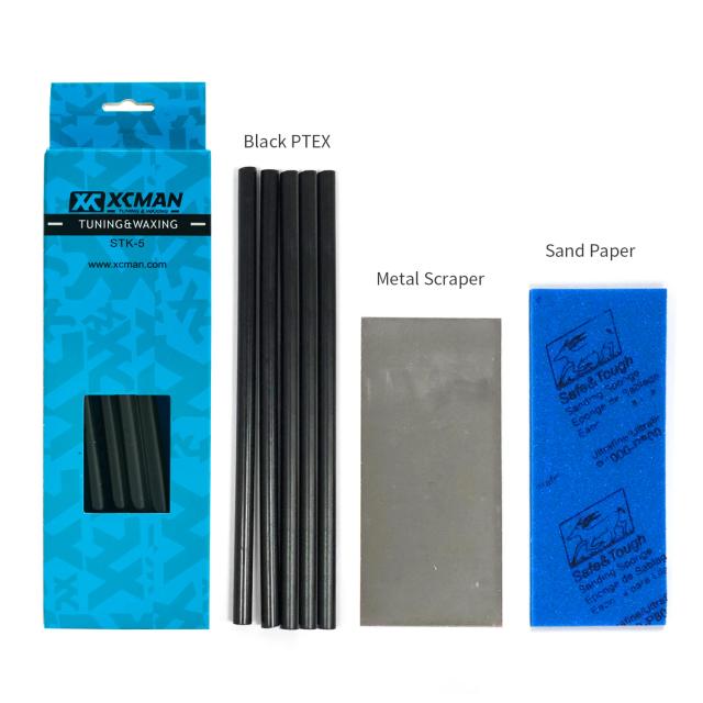Xcman Kit de Reparo para Esqui e Snowboard com Varetas P-Tex, Raspador e Esponja