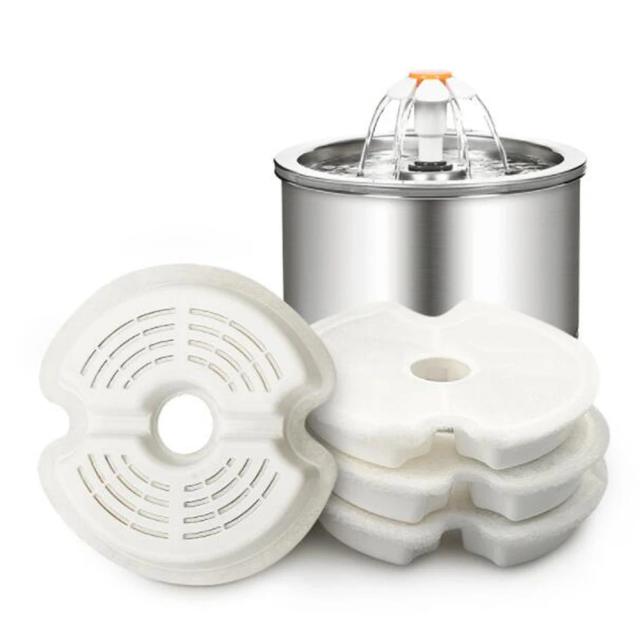 Bebedouro Automático de Aço Inoxidável com Filtro para Gatos e Cachorros - Capacidade de 2 Litros